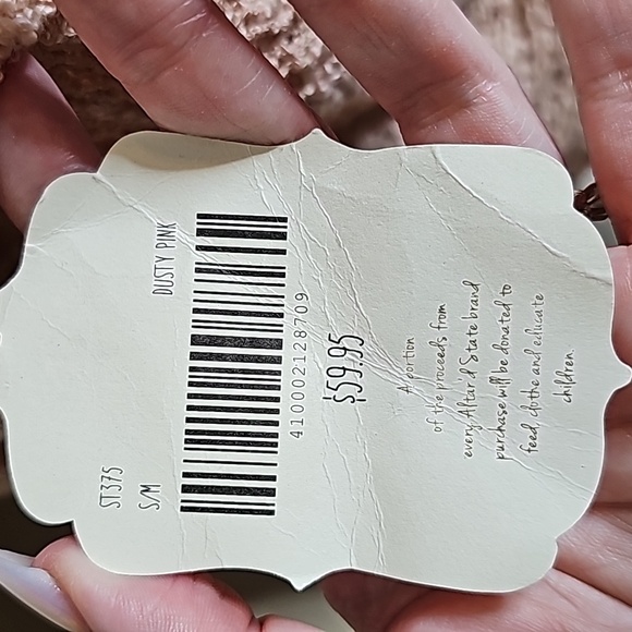 NWT Altar'd State Small/Medium Open back sweater Dusty pink - Picture 3 of 7